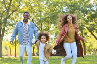 Family members spending time together